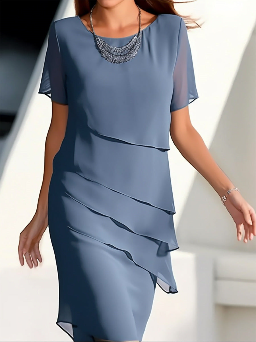 Elena - Elegante vestido a capas
