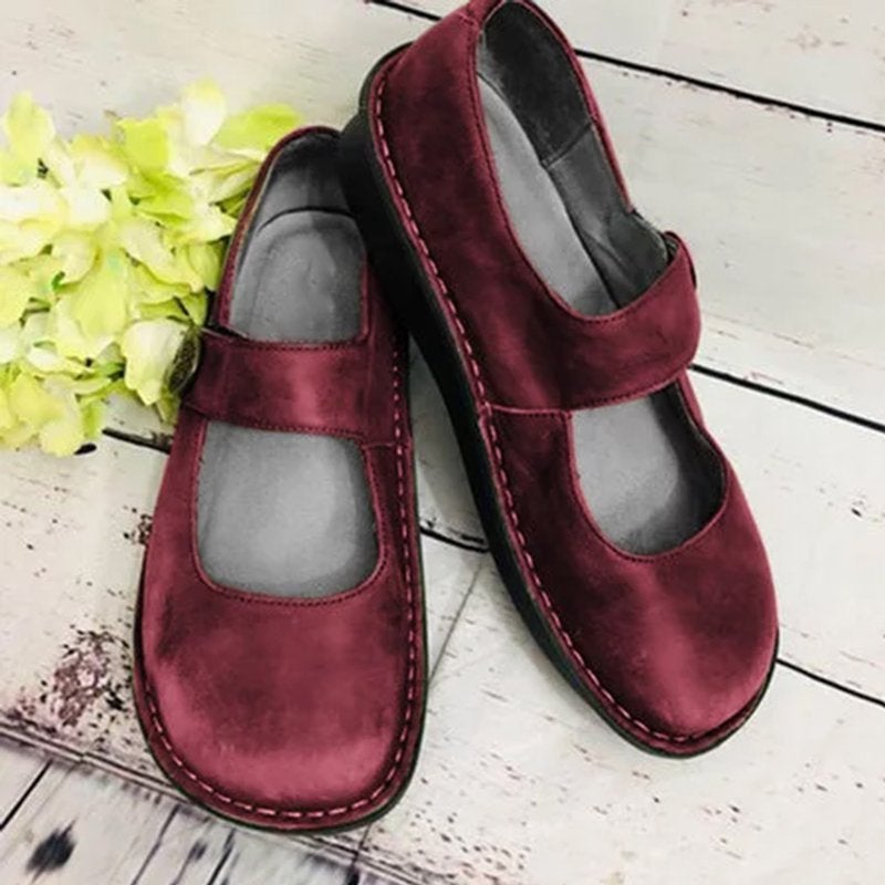 Elisa - Mary Jane Schuhe aus Wildleder