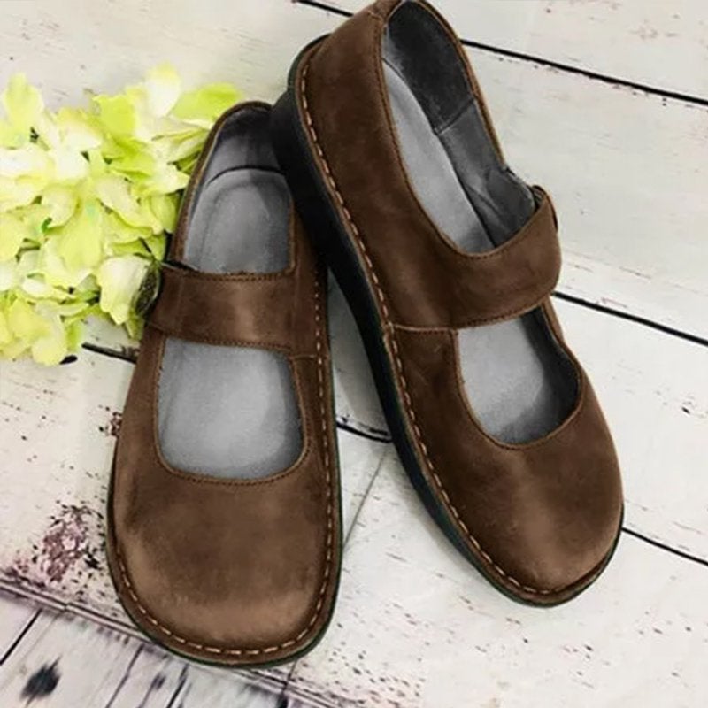 Elisa - Mary Jane Schuhe aus Wildleder