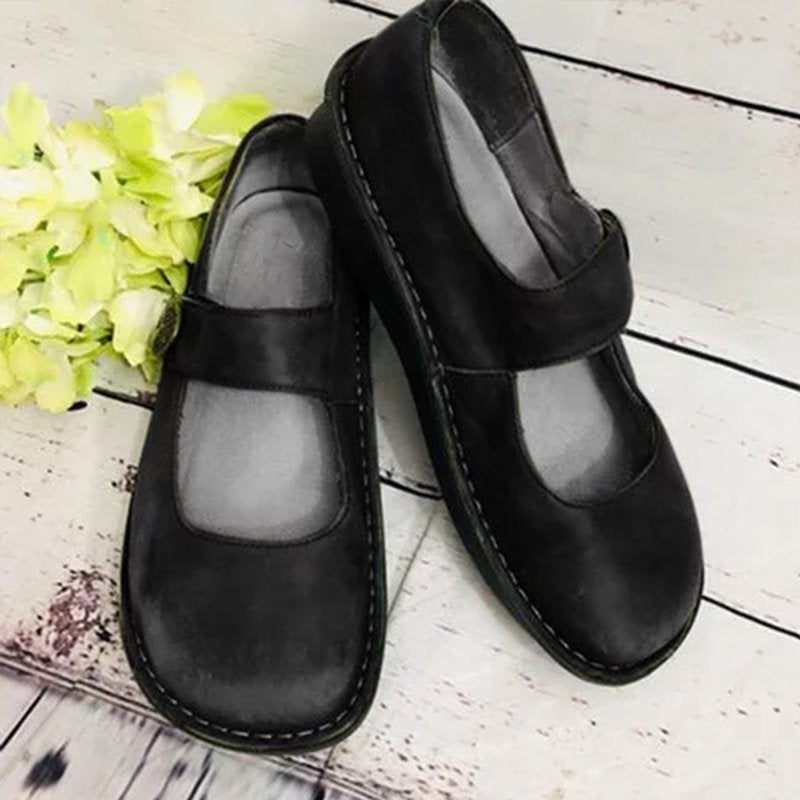 Elisa - Mary Jane Schuhe aus Wildleder