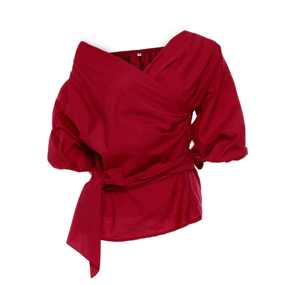 Valeria | Kurze Crossover-Bluse aus Spitze