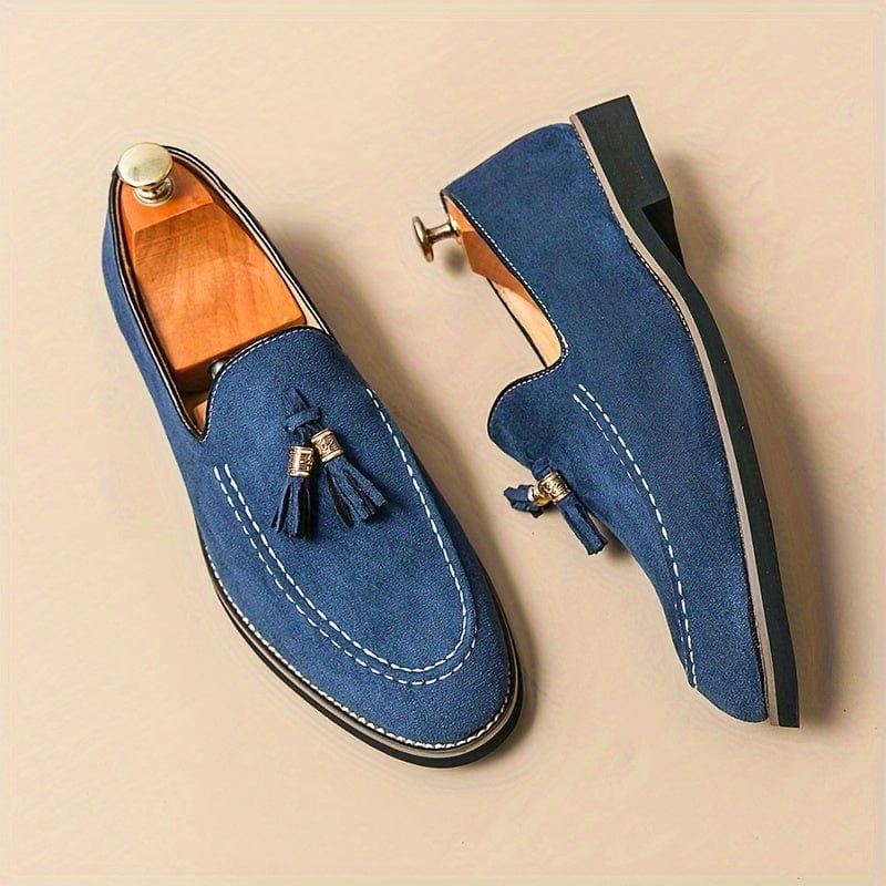Stuttgart | Klassische Orthopädische Wildleder-Slipper mit Quasten