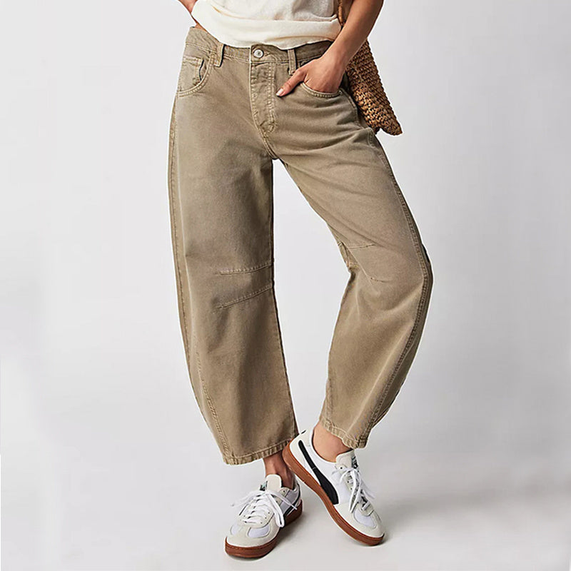 Nova - Jeans mit weitem Bein und Patchwork-Muster
