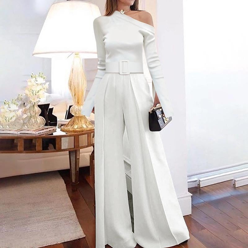 Gabriela - Asymmetrischer Jumpsuit mit weitem Bein