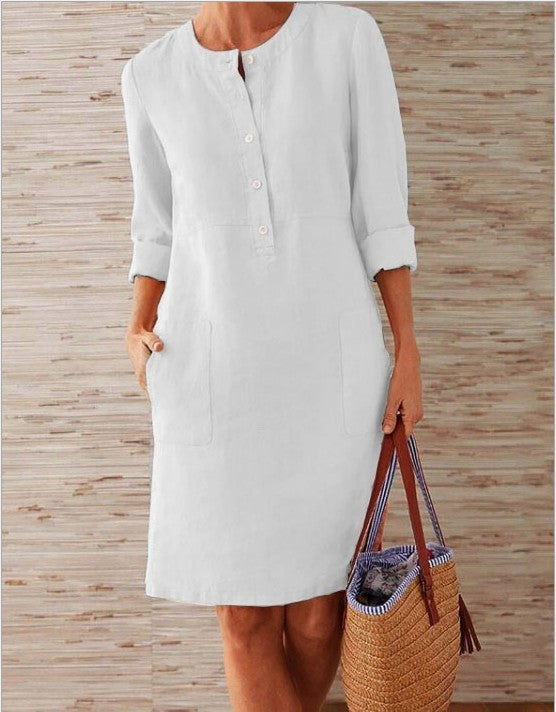 Paula - Lässiges Hemdkleid aus Leinen
