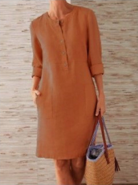 Paula - Lässiges Hemdkleid aus Leinen