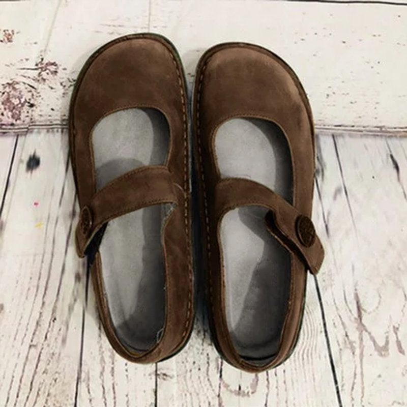 Elisa - Mary Jane Schuhe aus Wildleder