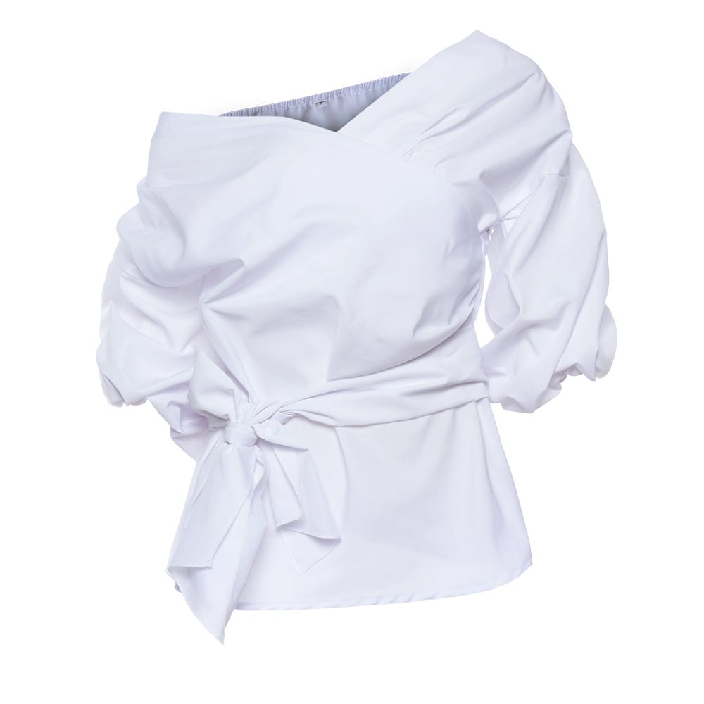 Valeria | Kurze Crossover-Bluse aus Spitze