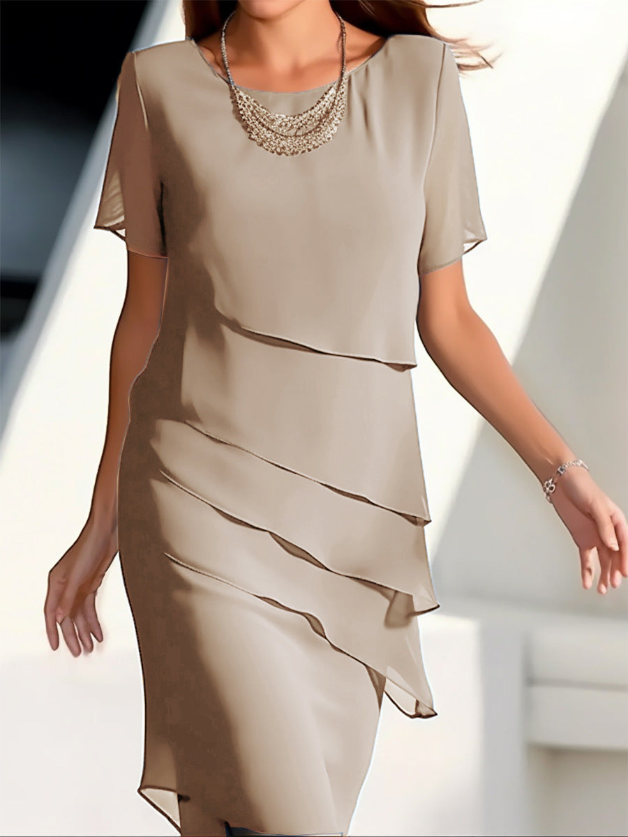 Elena - Elegante vestido a capas