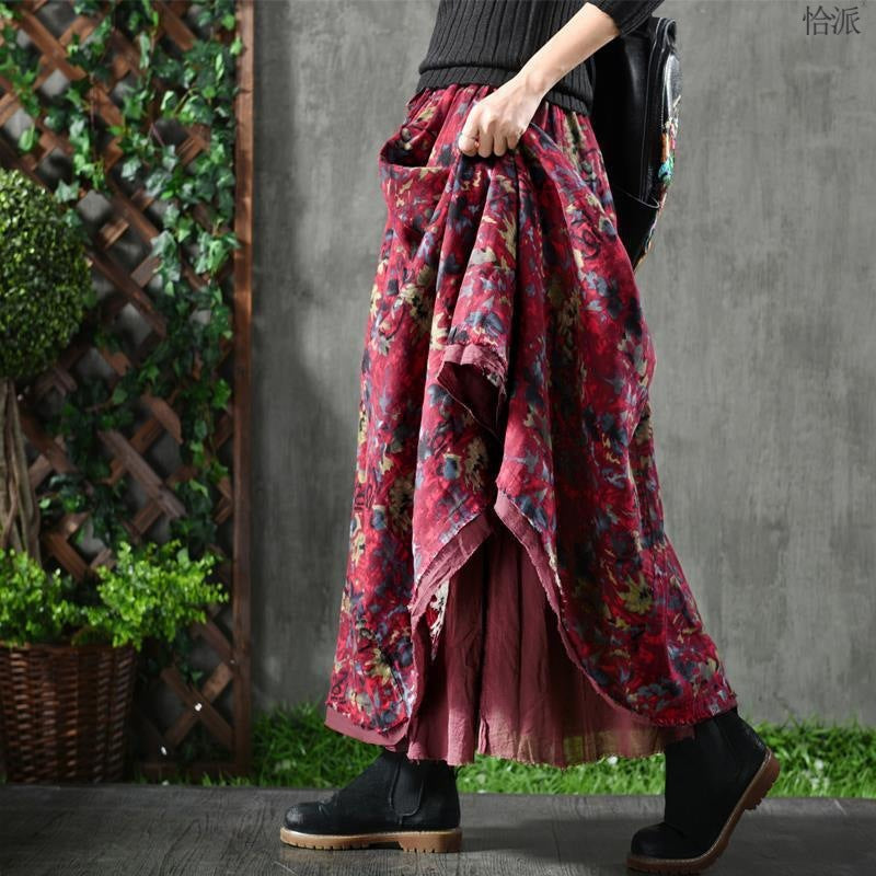 Rada - Falda maxi con estampado floral