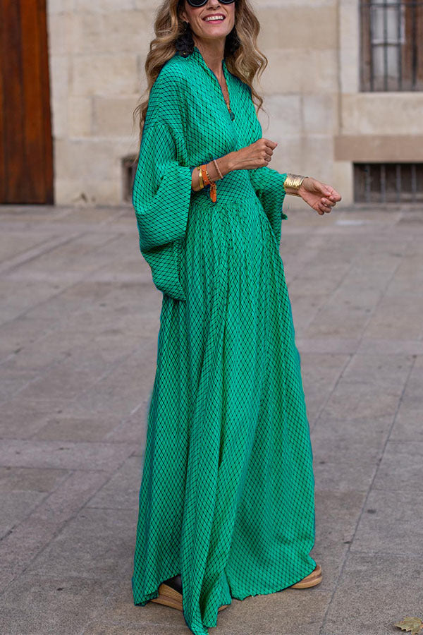Sabrina - Maxikleid im Boho-Print für stilvolle Frühlingslooks