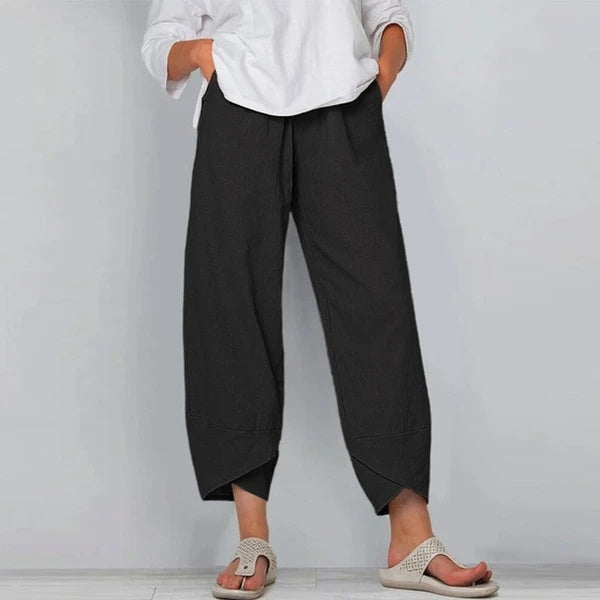 Liana - Gekürzte Hose mit Tulpensaum und bequemer Passform