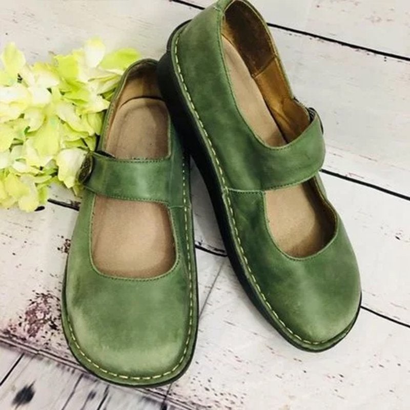 Elisa - Mary Jane Schuhe aus Wildleder