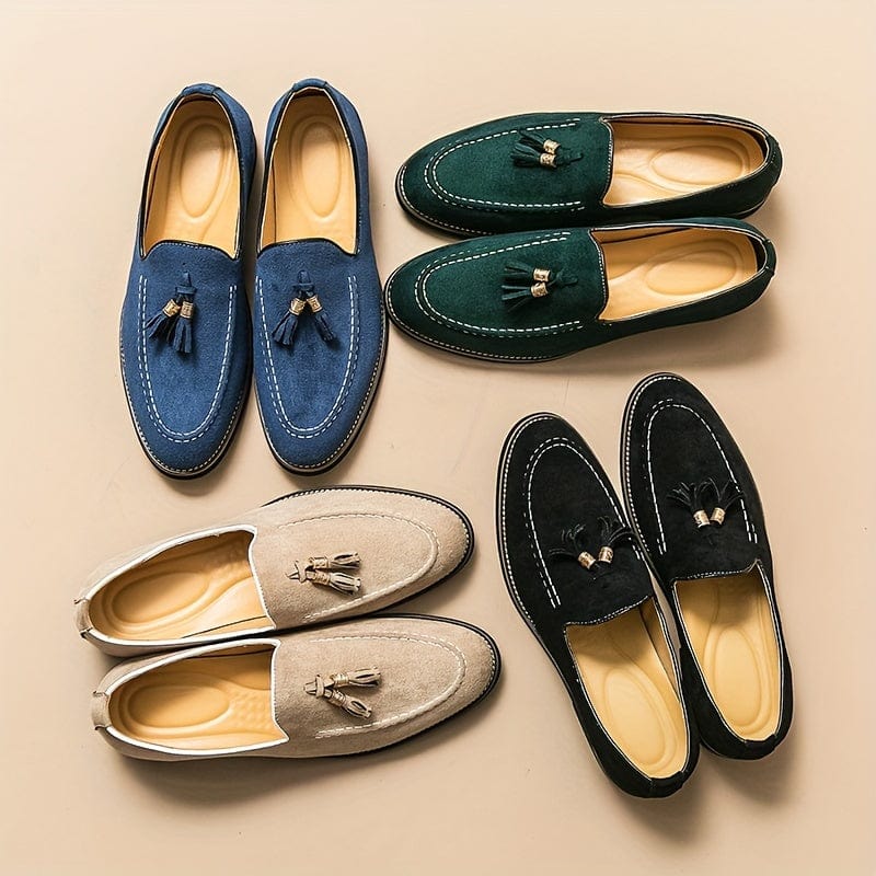 Stuttgart | Klassische Orthopädische Wildleder-Slipper mit Quasten