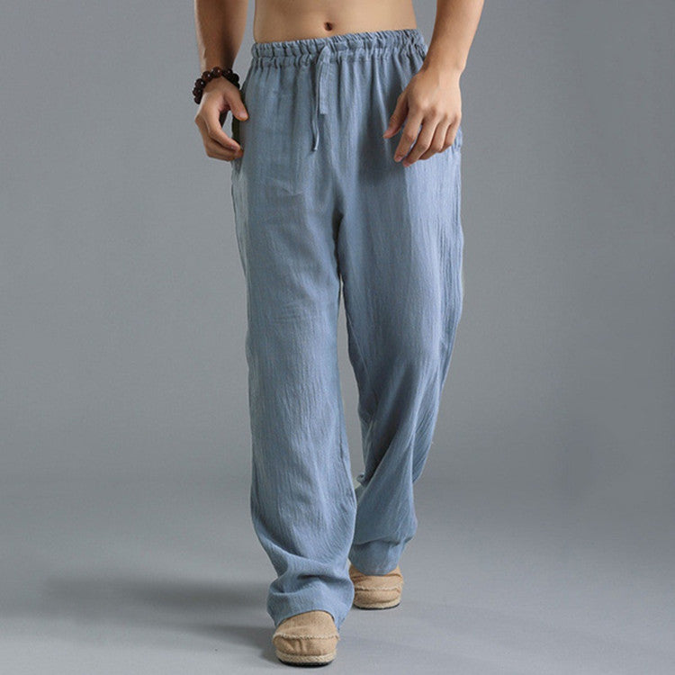 Ethan - Freizeithose mit Kordelzug aus Leinen