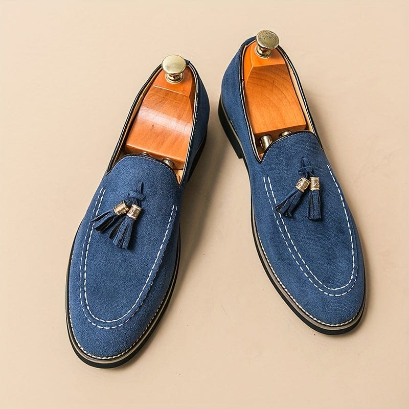 Stuttgart | Klassische Orthopädische Wildleder-Slipper mit Quasten