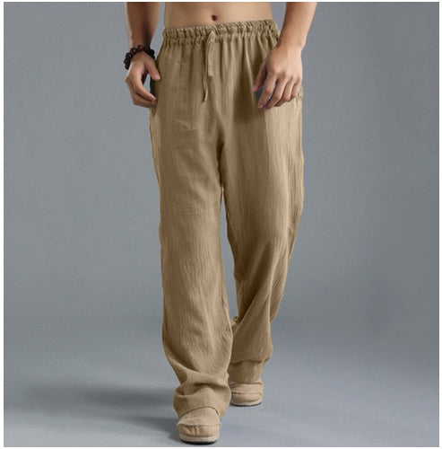 Ethan - Freizeithose mit Kordelzug aus Leinen