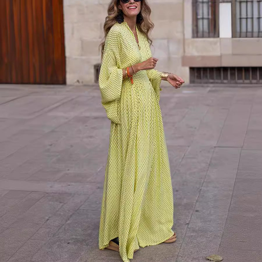 Sabrina - Maxikleid im Boho-Print für stilvolle Frühlingslooks