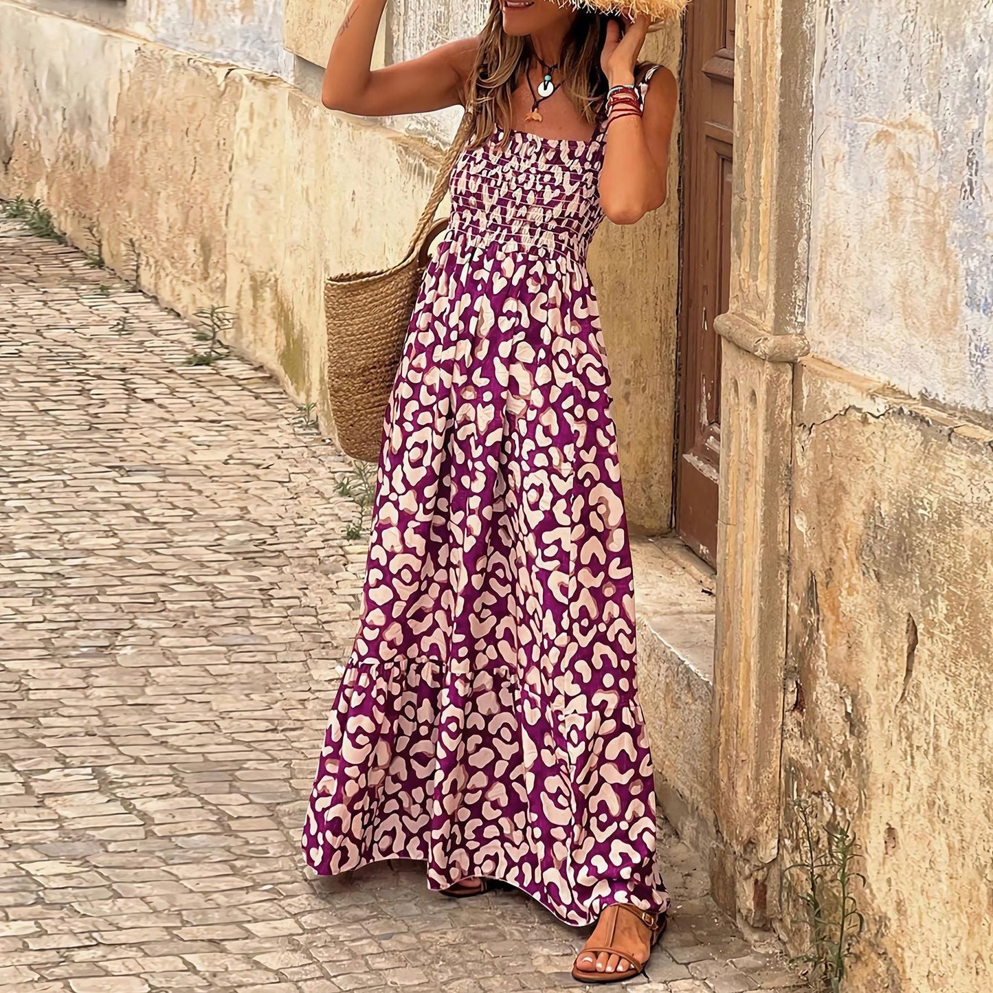Sabrina - Boho Kleid mit Tribal-Print für frühlingshaften Stil