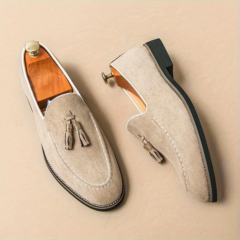 Stuttgart | Klassische Orthopädische Wildleder-Slipper mit Quasten