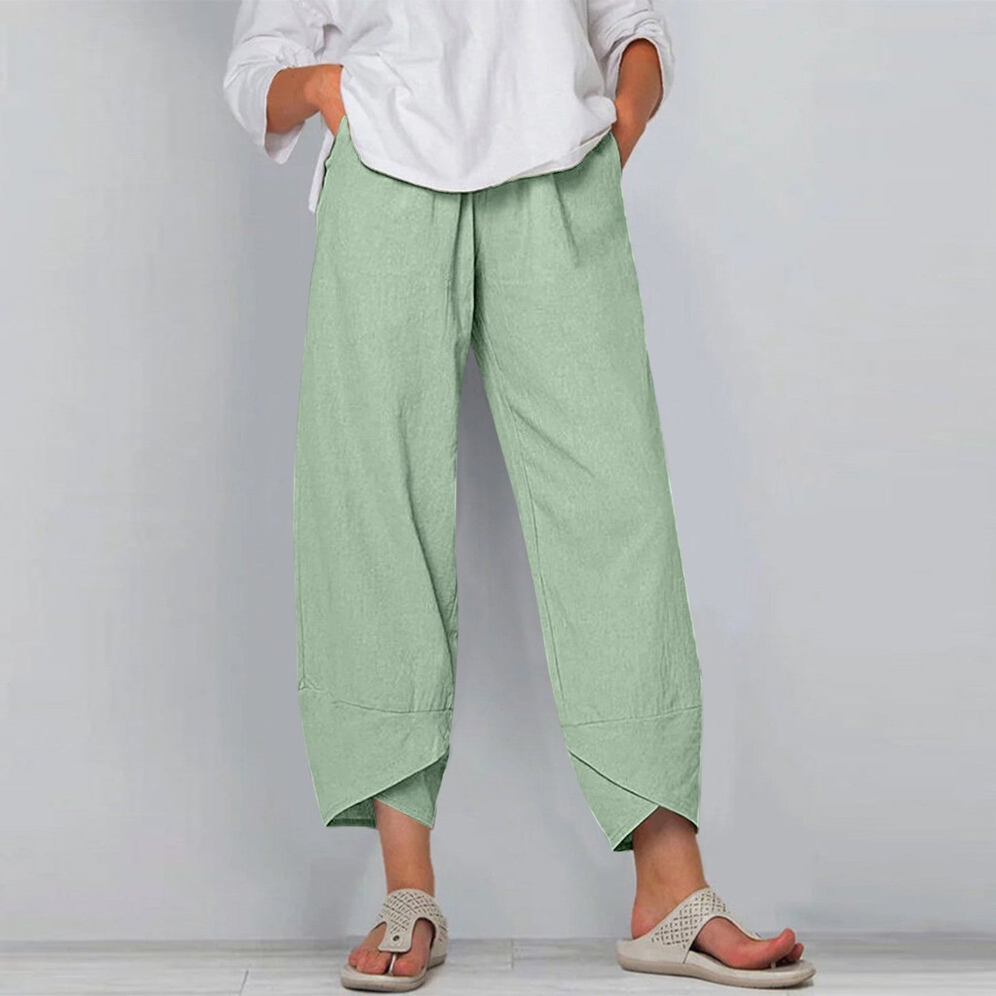 Liana - Gekürzte Hose mit Tulpensaum und bequemer Passform