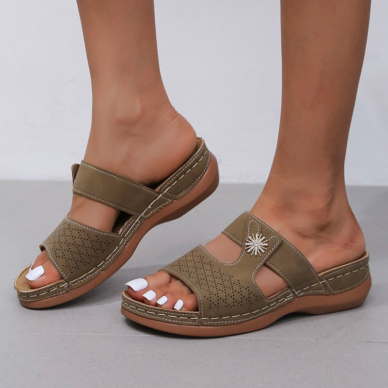 Sofia - Flache Sandalen mit durchbrochenem Muster