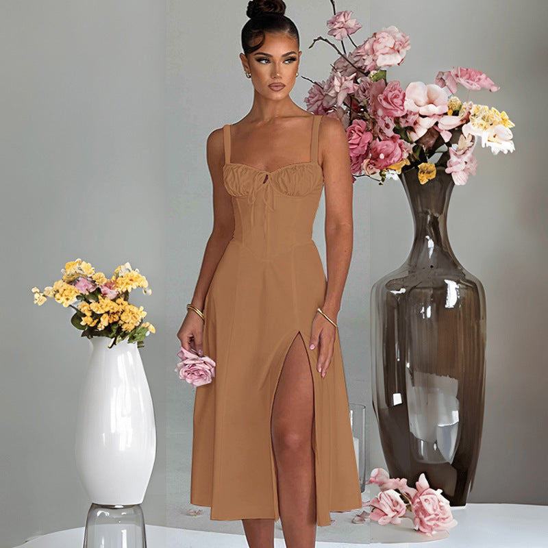Renata - Midikleid mit Korsett und Öffnung