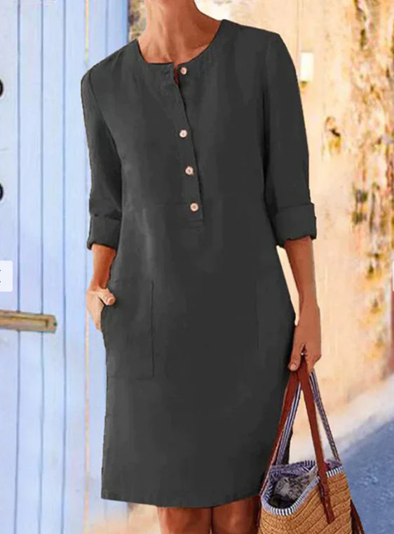 Paula - Lässiges Hemdkleid aus Leinen