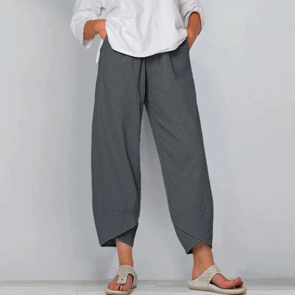 Liana - Gekürzte Hose mit Tulpensaum und bequemer Passform
