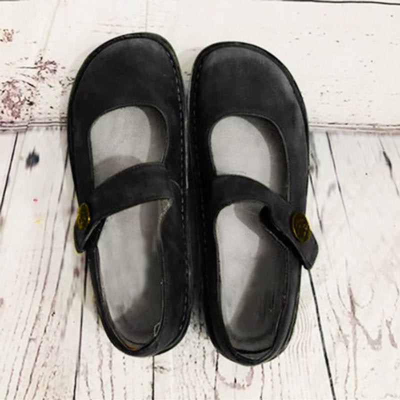 Elisa - Mary Jane Schuhe aus Wildleder