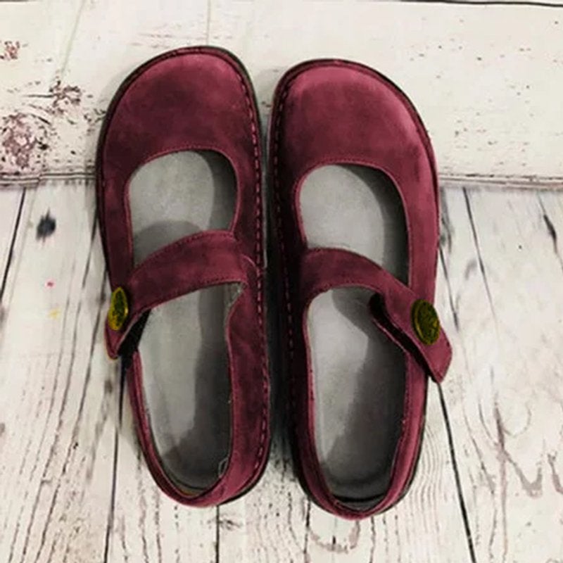 Elisa - Mary Jane Schuhe aus Wildleder