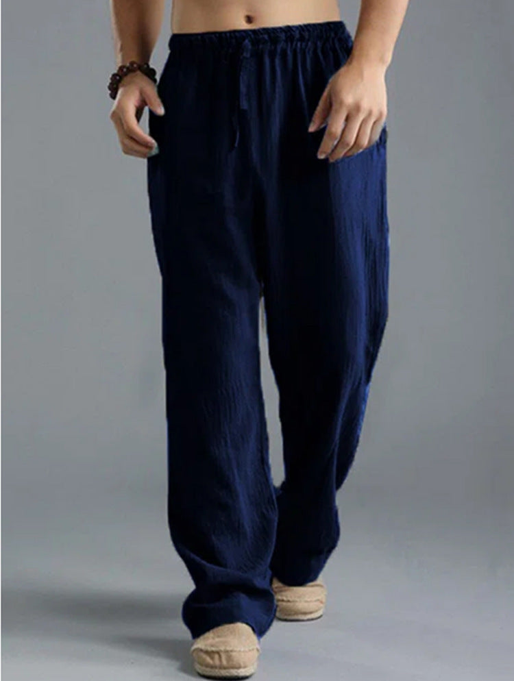 Ethan - Freizeithose mit Kordelzug aus Leinen