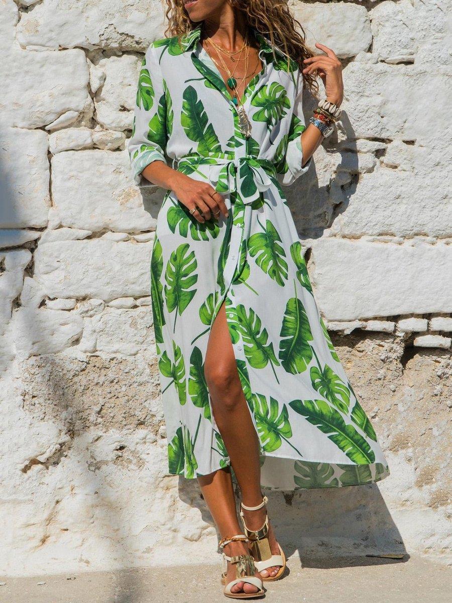 Camila - Geblümtes Midikleid mit Knopfverschluss