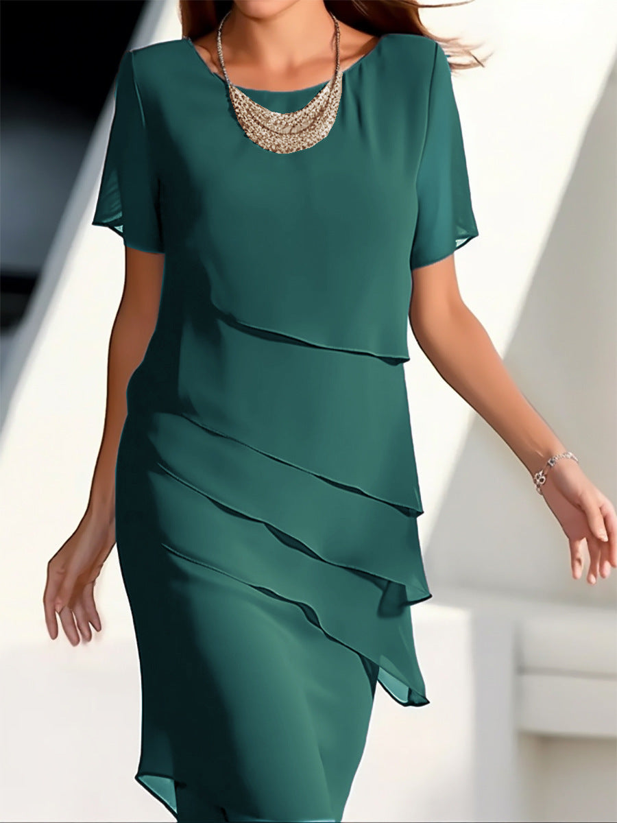 Elena - Elegante vestido a capas