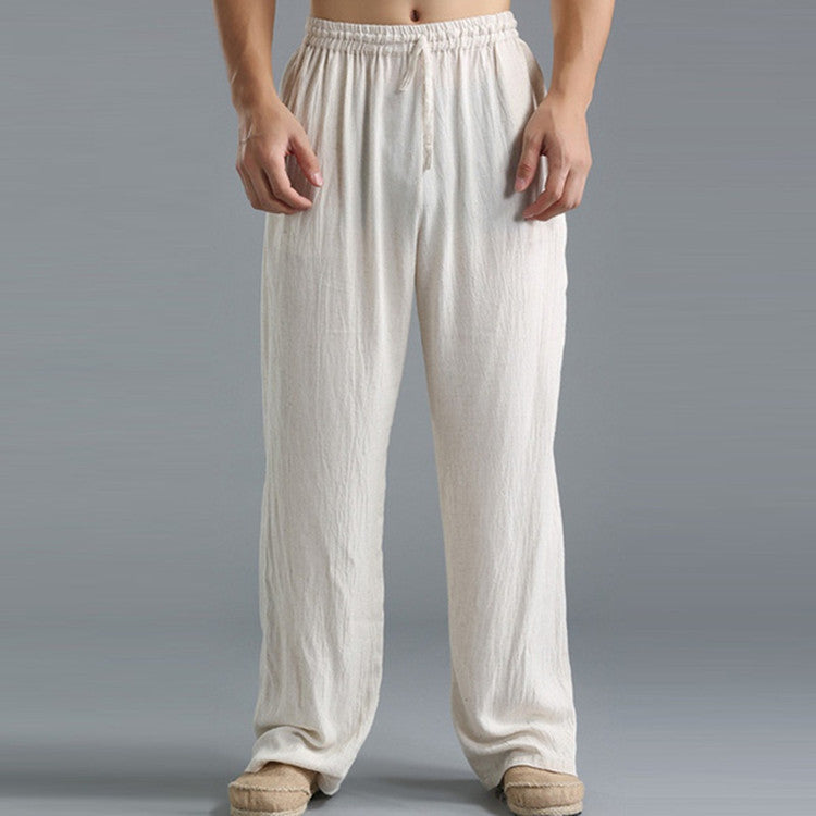 Ethan - Freizeithose mit Kordelzug aus Leinen