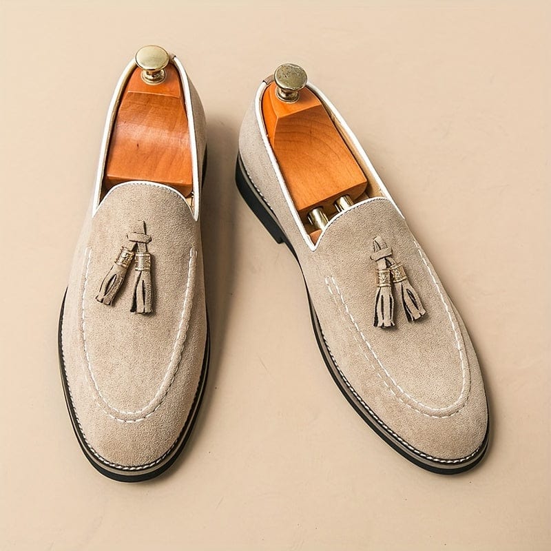 Stuttgart | Klassische Orthopädische Wildleder-Slipper mit Quasten