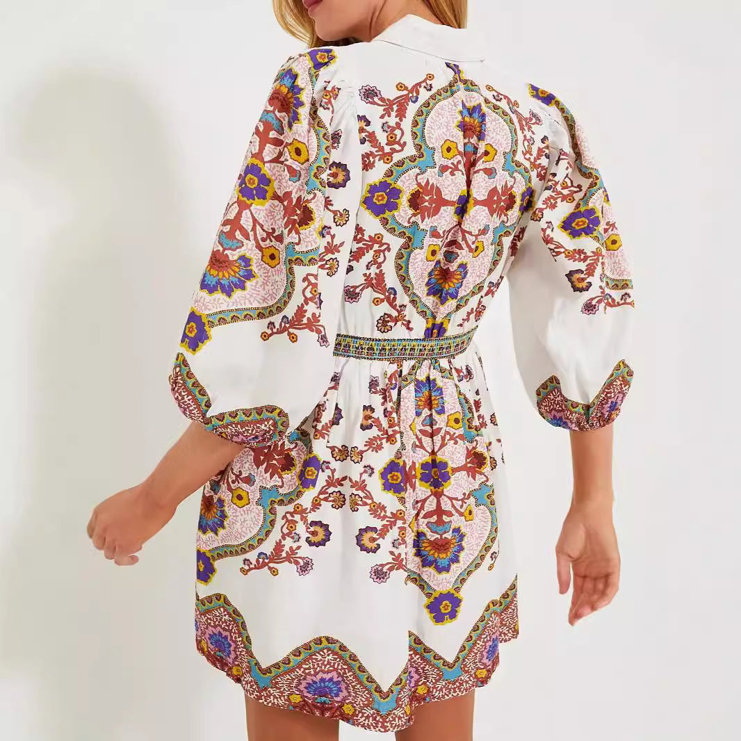 Paloma - Kurzes Kleid mit böhmischem Muster