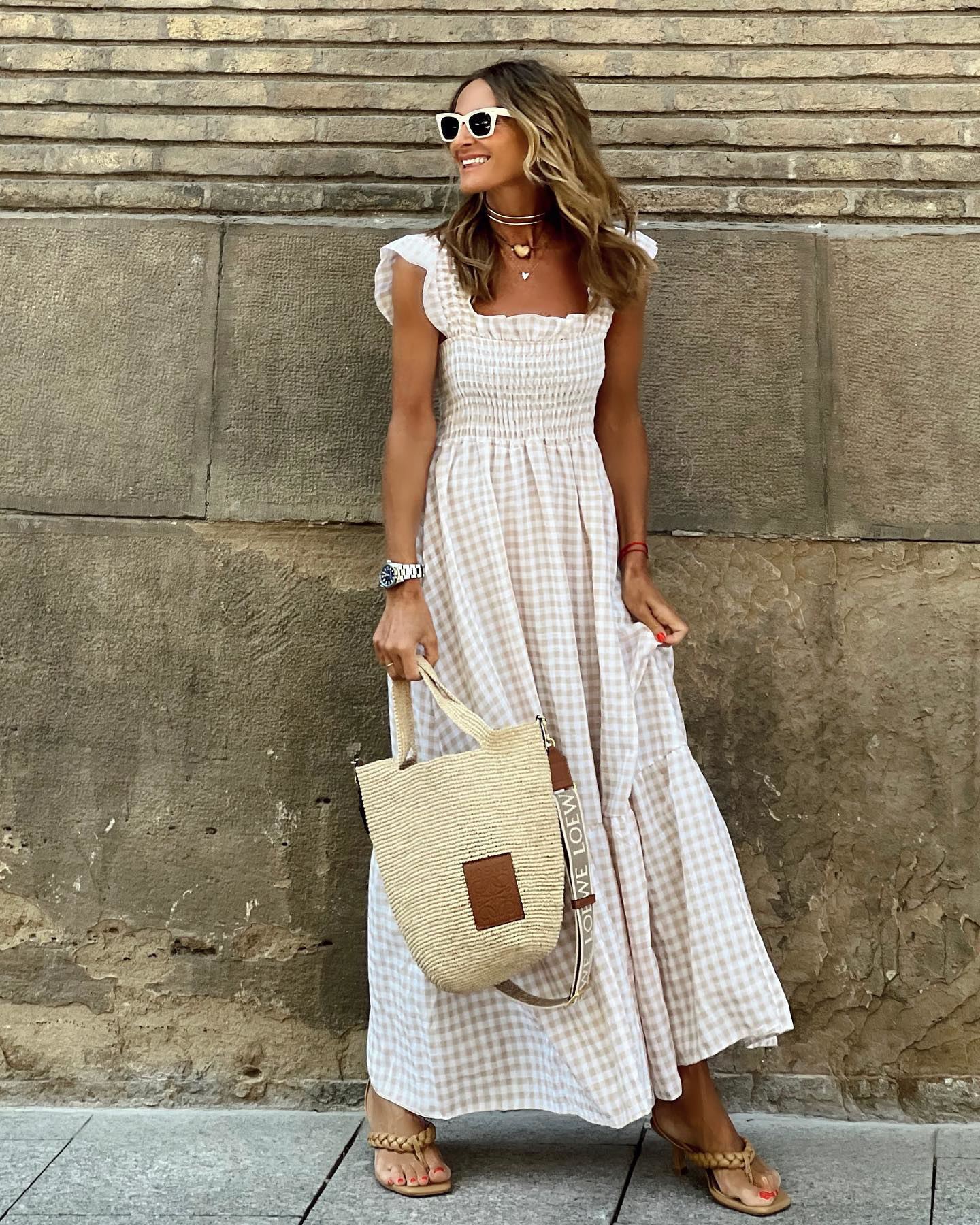 Sabrina - Charmantes Maxikleid mit Gingham-Print