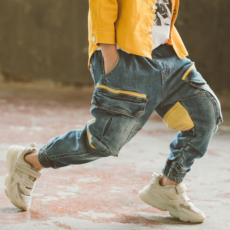 Leo - Kinder-Jogginghose aus Denim
