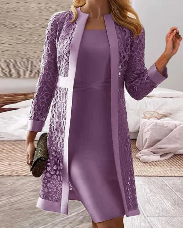 Victoria - Set aus Spitzenkleid und Mantel