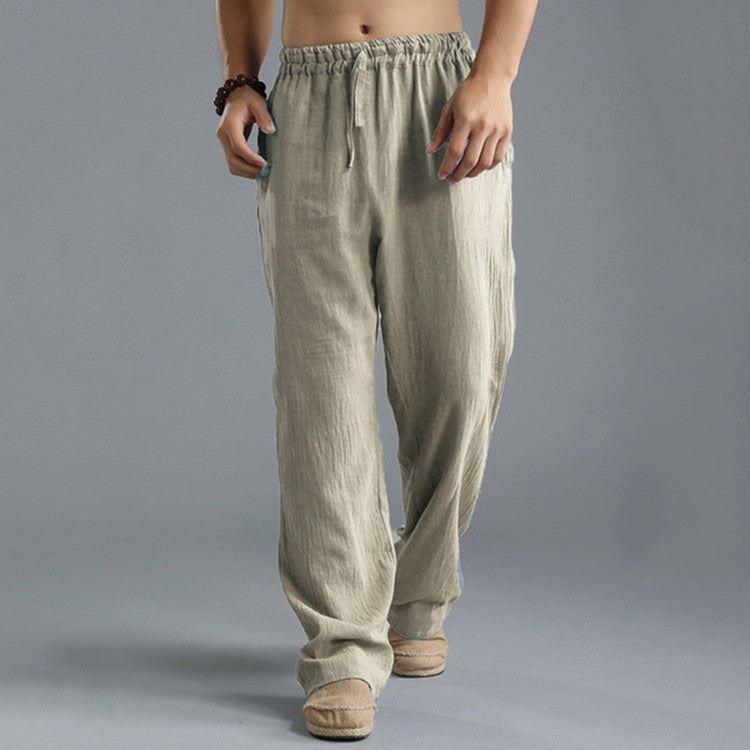 Ethan - Freizeithose mit Kordelzug aus Leinen