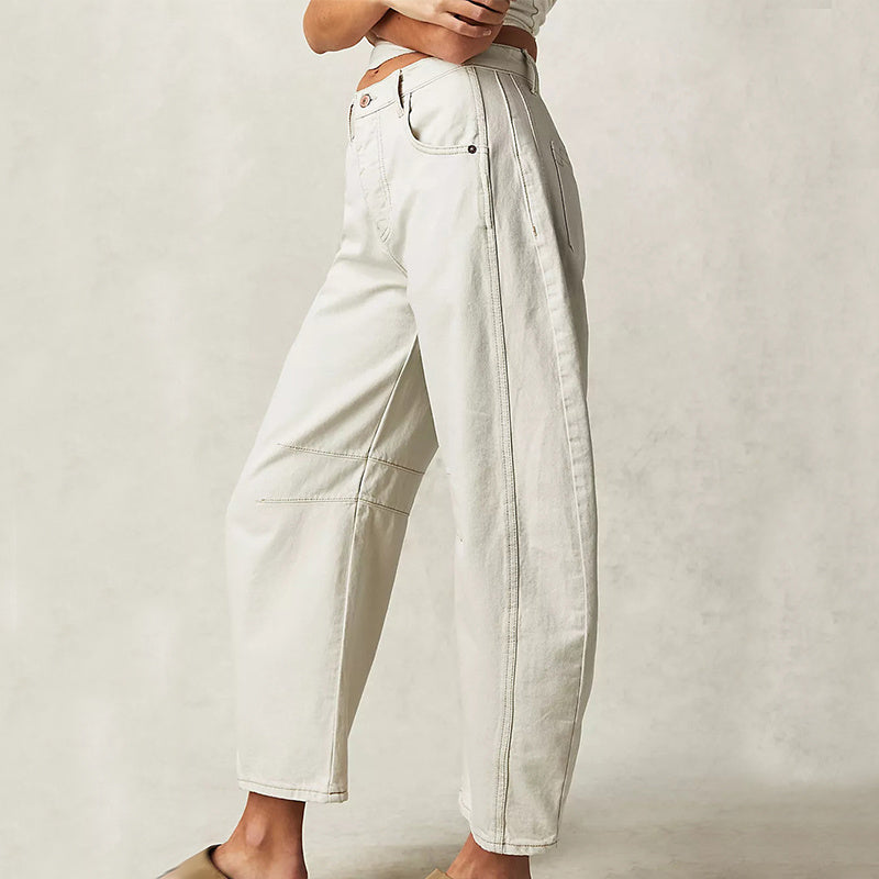 Nova - Jeans mit weitem Bein und Patchwork-Muster