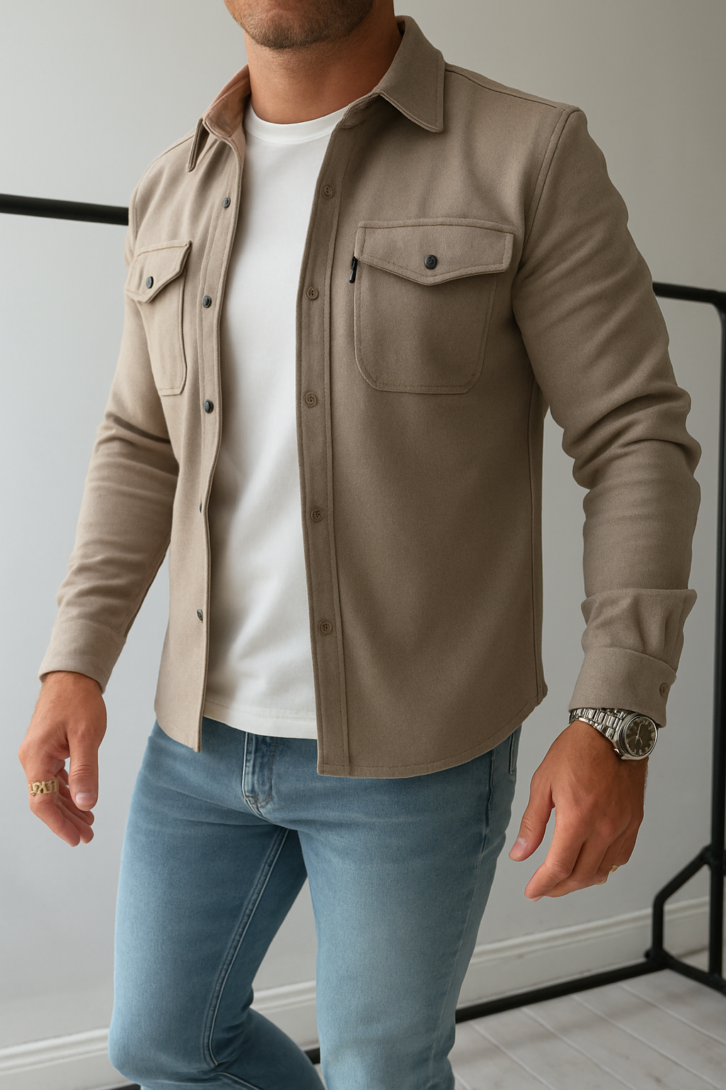 Stuttgart | Hemdjacke mit Knopfleiste