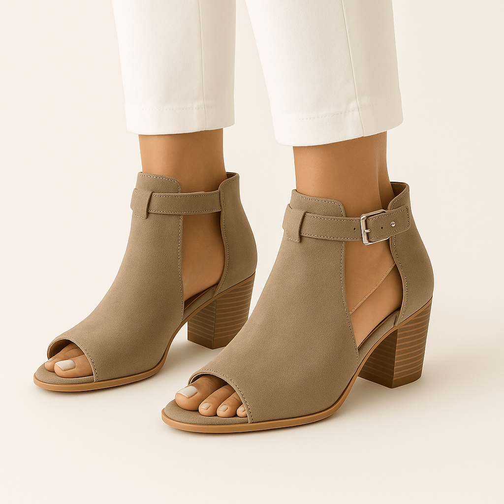 Liora - Orthopädische Damen-Stiefeletten mit Blockabsatz und Cut-Out