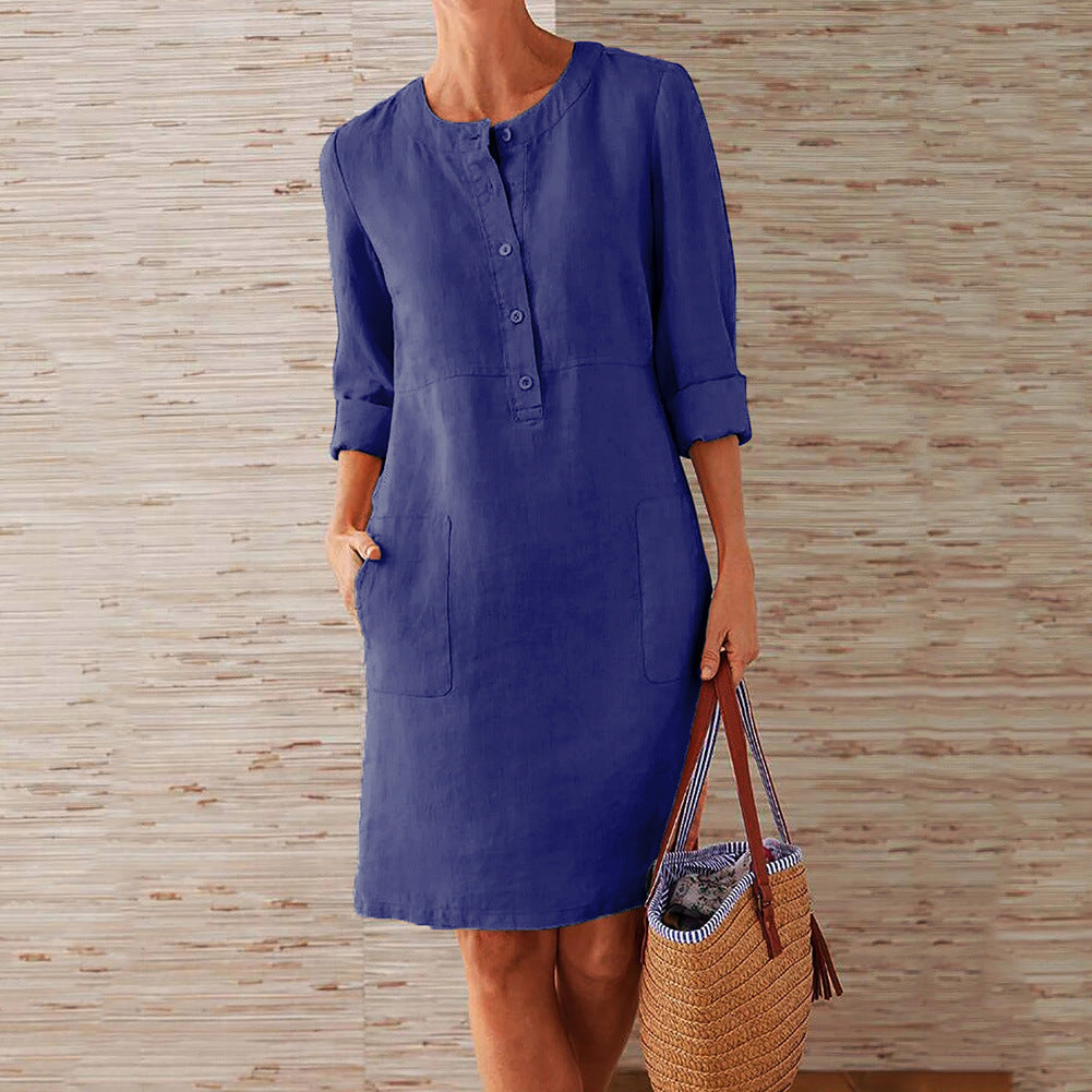 Paula - Lässiges Hemdkleid aus Leinen
