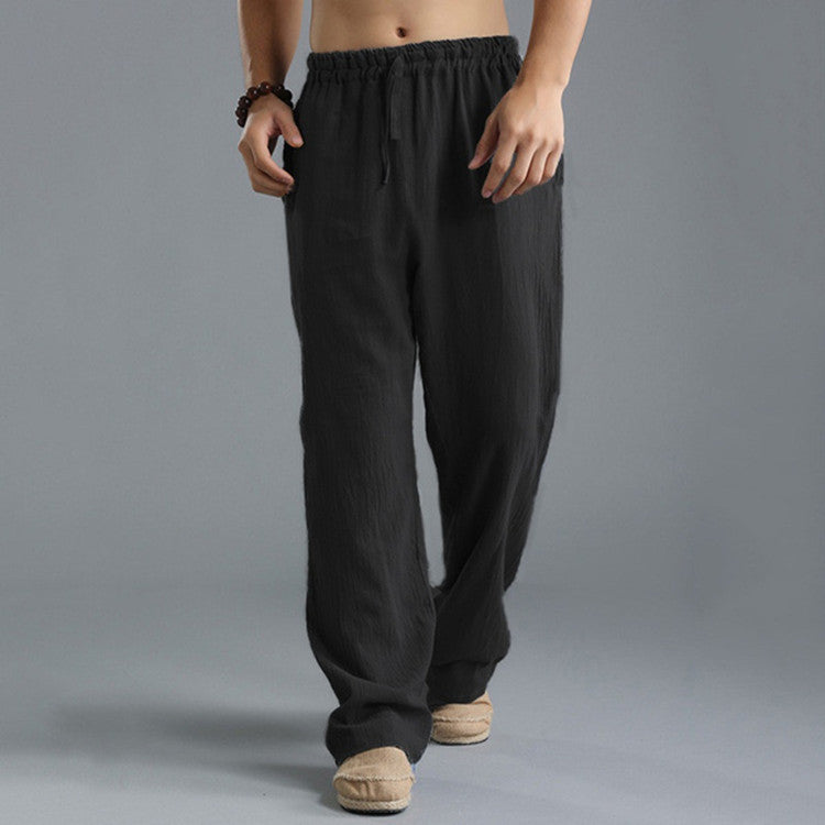 Ethan - Freizeithose mit Kordelzug aus Leinen