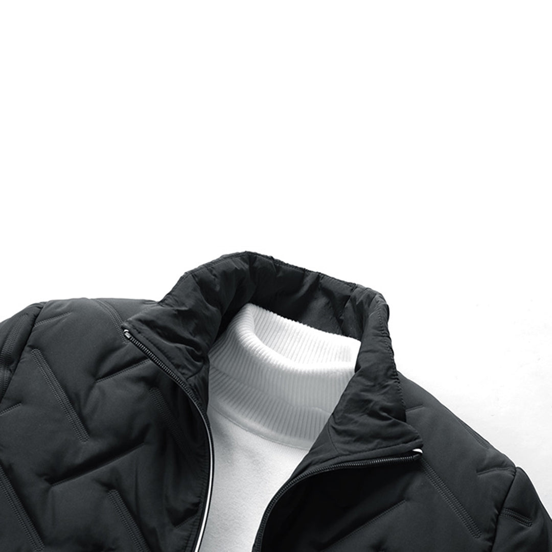Finn | Moderne Herren-Steppjacke mit Reißverschluss und Stehkragen