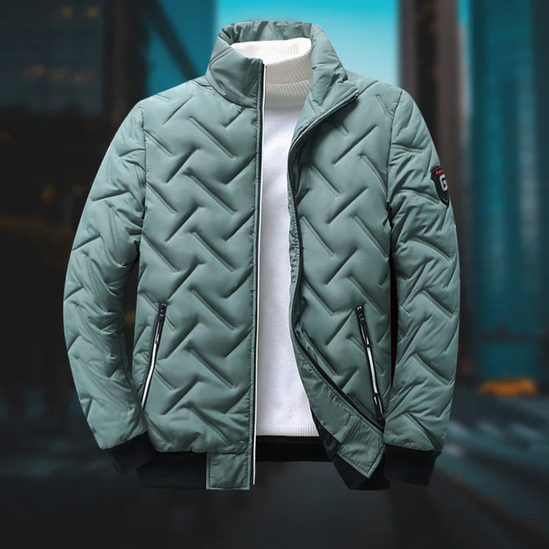 Finn | Moderne Herren-Steppjacke mit Reißverschluss und Stehkragen