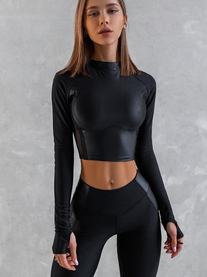 Stuttgart | Trendy Female PU Netz High-Rise