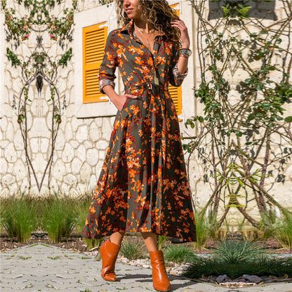 Camila - Geblümtes Midikleid mit Knopfverschluss